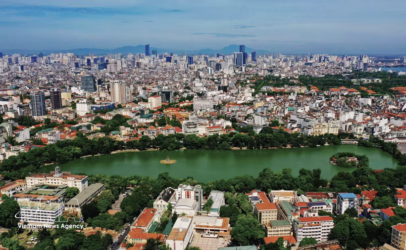 河内市一角。图自越通社