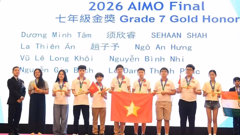 越南学生在亚洲数学竞技场国际总决赛中取得优异成绩。组委会供图