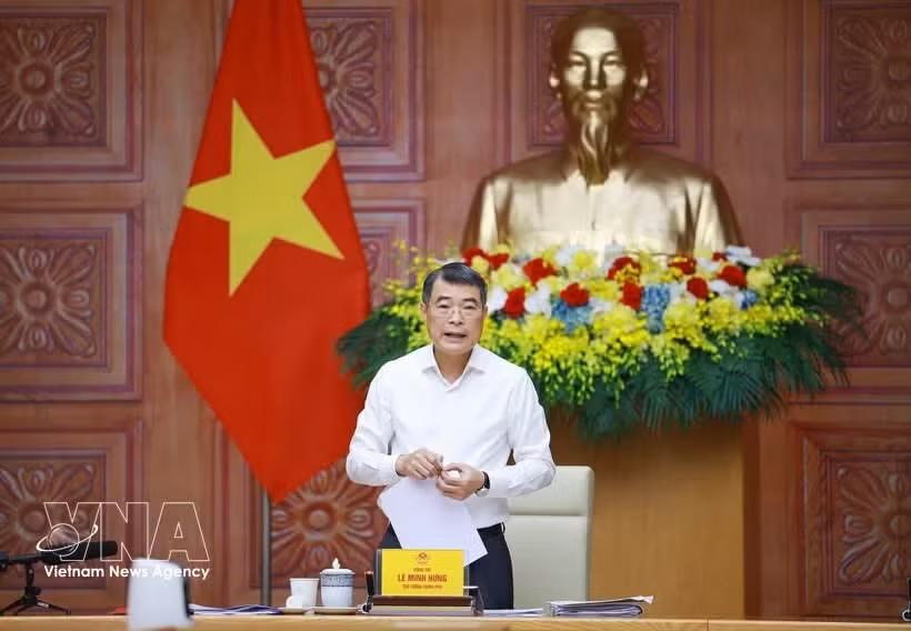 越南政府总理黎明兴在会上发表讲话。图自越通社