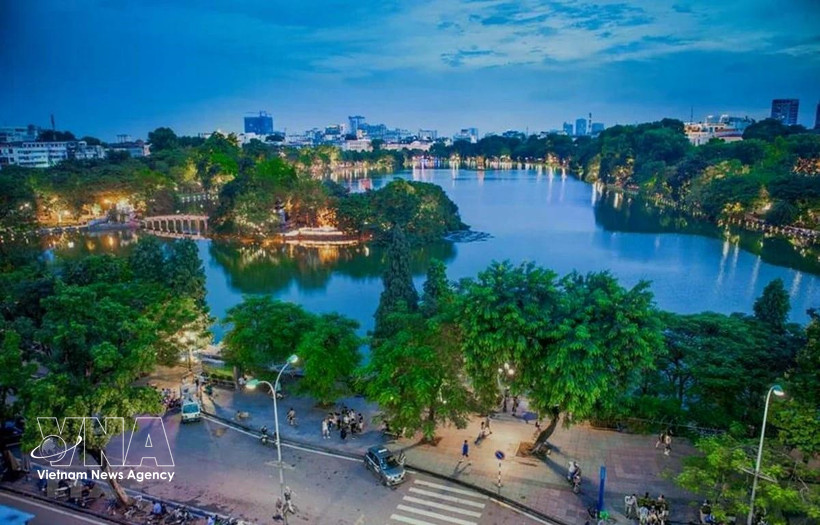 河内还剑湖。图自越通社