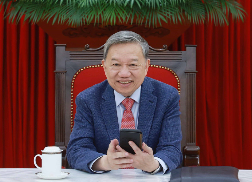 越共中央总书记苏林 图自越通社