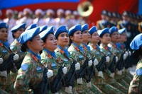 越南维和人员。图自越通社