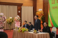 越南音乐著作权保护中心主任丁忠瑾在会议上发言。图自越通社