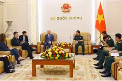 会见场景 图自越通社