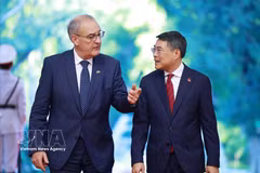 越南总理黎明兴会见瑞士联邦主席帕姆兰 图自越通社
