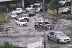 2026年9月26日，泰国首都曼谷因强降雨出现严重内涝。图：新华社/越通社发