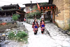 宣光省倮倮寨社区旅游村内的房屋。图片来源： 越通社。