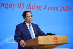 越南政府总理、国家国际融入指导委员会主任范明政发表讲话 图自越通社