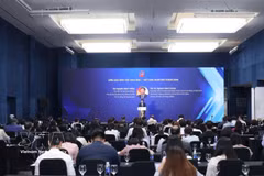 外交部党委常务副书记、外交部副部长阮孟强发表讲话 图自越通社