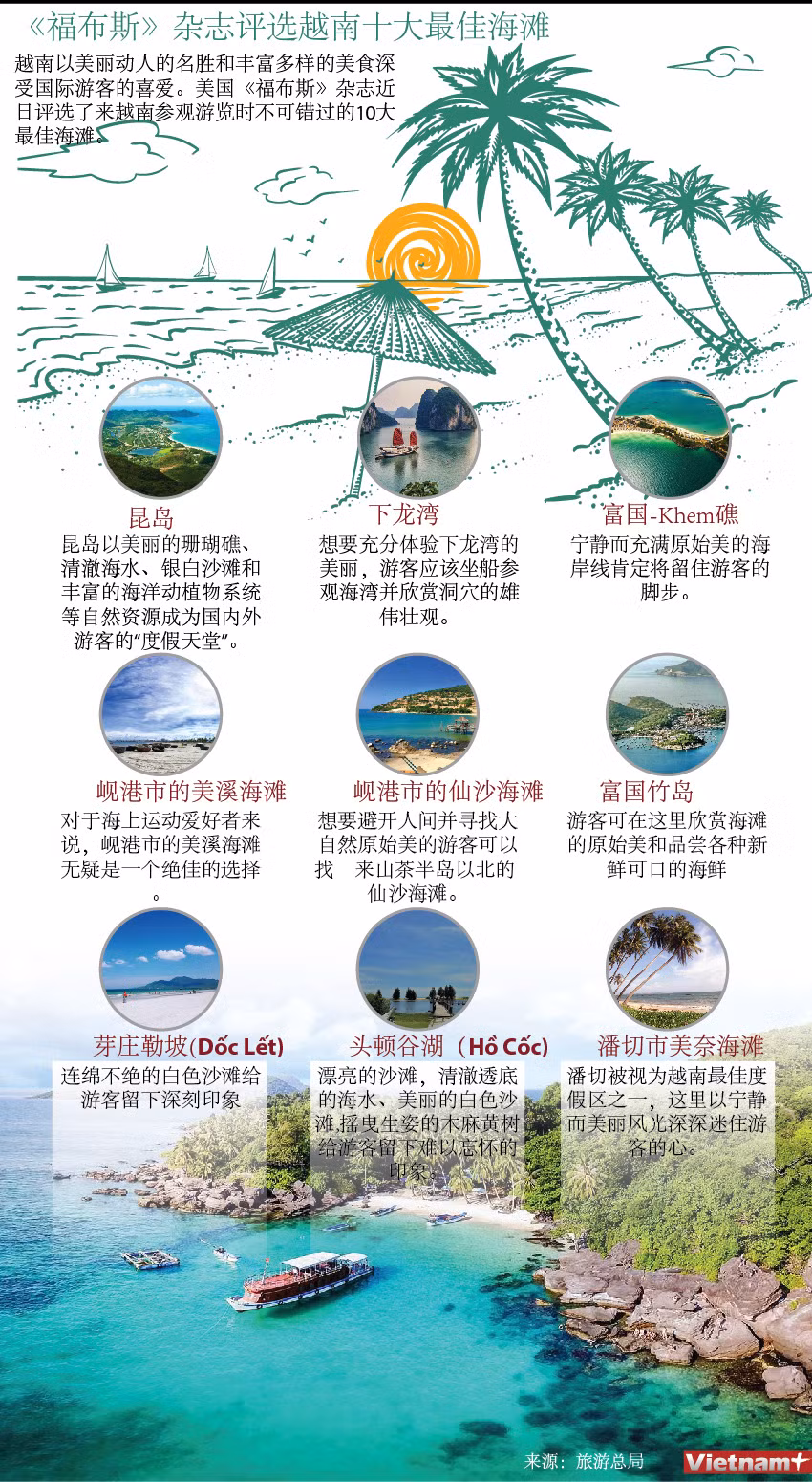 图表新闻：《福布斯》评选出越南十大最佳海滩 ảnh 1