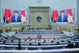 越南国家主席梁强出席安哥拉国民议会特别全体会议并发表讲话