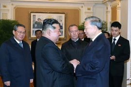 越共中央总书记苏林出席朝鲜劳动党建党80周年阅兵式