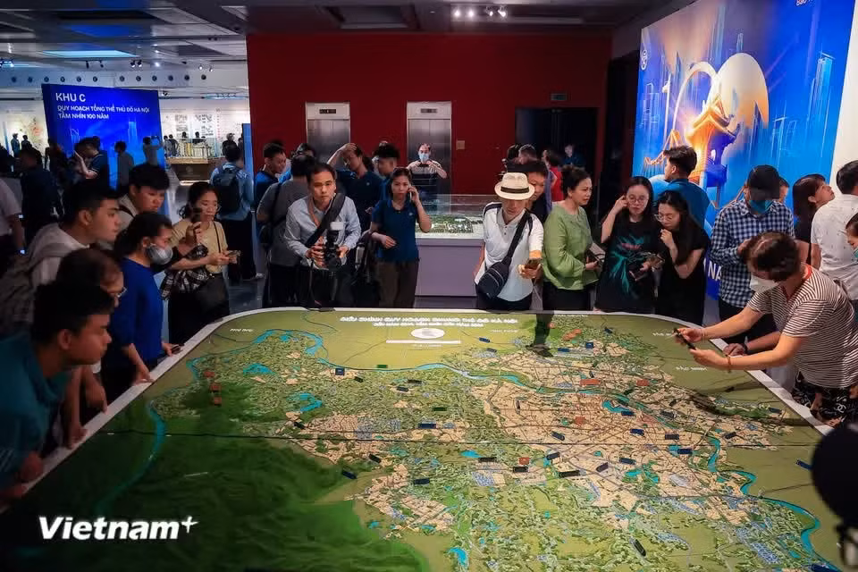 规划范围涵盖首都全部行政区域，自然面积约3359.84平方公里，预计人口规模将从2035年的1400—1500万人增至2065年的1700—1900万人。（图自Vietnam+）