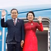 越南国会主席陈青敏偕夫人离开河内，启程对韩国和蒙古进行正式访问。图自越通社