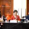 以越通社社长武越庄（中）为团长的越通社代表团参加在马来西亚吉隆坡举行的OANA执行委员会第54次会议。图自越通社