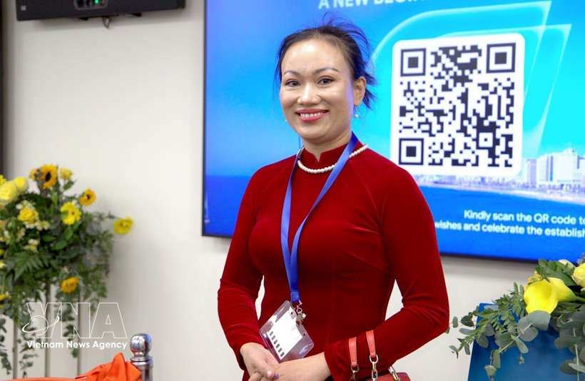 旅居拉马特甘越南公民阮氏翠。图自越通社