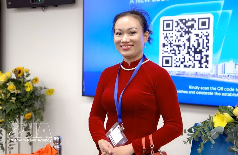 旅居拉马特甘越南公民阮氏翠。图自越通社