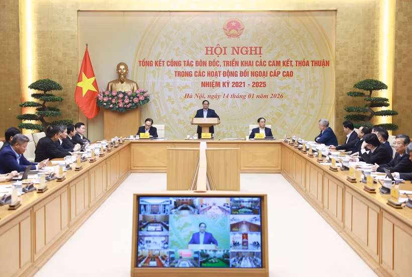 范明政总理在会上发言。图自越通社