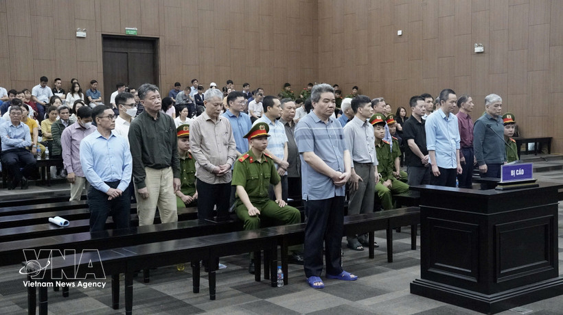 被告人出庭受审。图自越通社