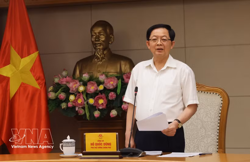 政府副总理胡国勇在会上发言。图自越通社