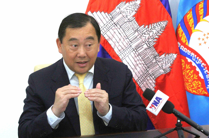 柬埔寨人民党中央外委会第一副主席兼发言人索斯亚拉。图自越通社