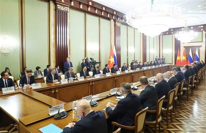苏林总书记会见米舒斯京场景。图自越通社 to-lam-2.jpg