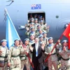 三号二级野战医院官兵准备出征。图自越通社