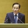 越南外交部长黎怀忠发言。图自越通社