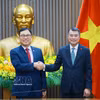 越南政府总理黎明兴会见韩国驻越南大使崔泳杉。图自越通社