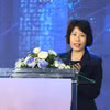越南计划与投资部副部长阮氏碧玉发表讲话。图自越通社