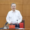 越共中央总书记苏林发表讲话。图自越通社