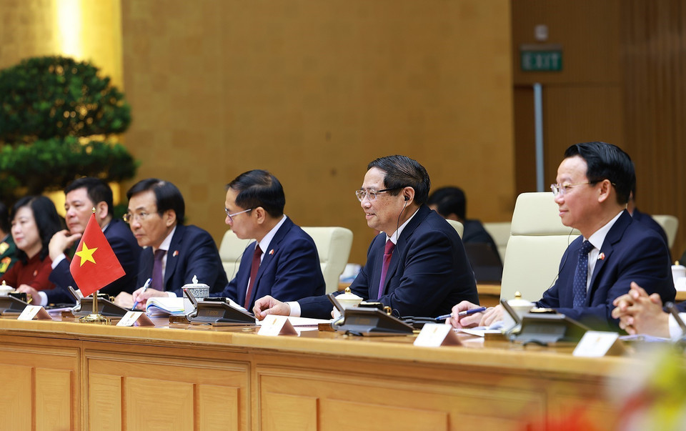 出席会谈的越方代表。图自越通社