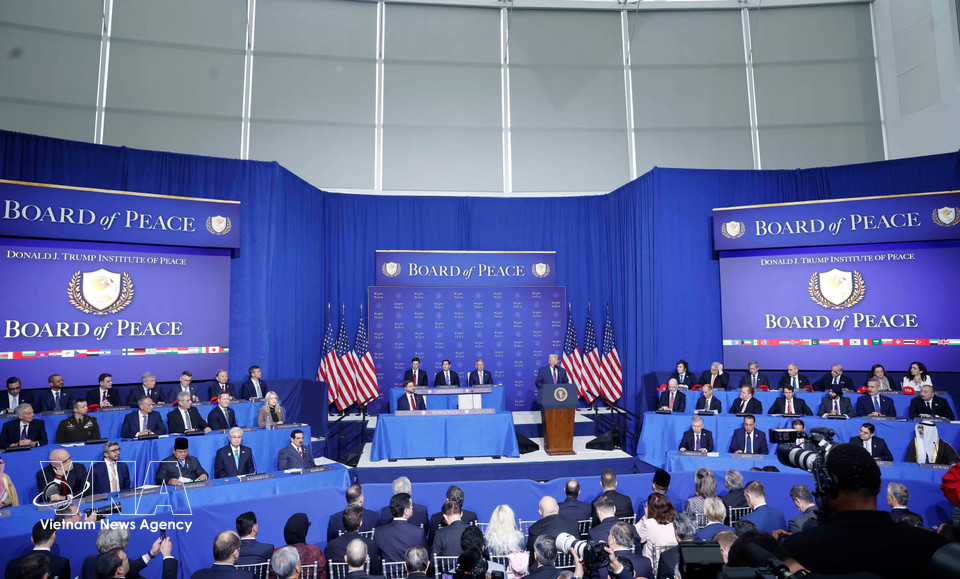 当地时间2026年2月19日上午（河内时间当晚），加沙和平委员会开幕会议在美国首都华盛顿举行。图自越通社