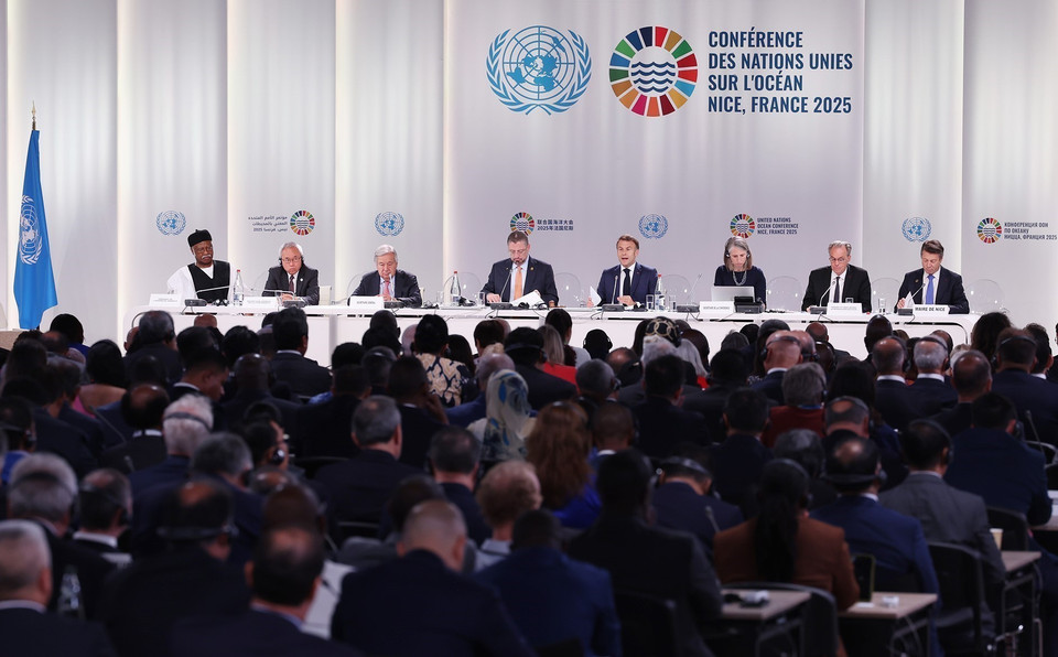 6月9日上午（当地时间），第三届联合国海洋大会（UNOC 3）开幕式在法国尼斯举行。图自越通社