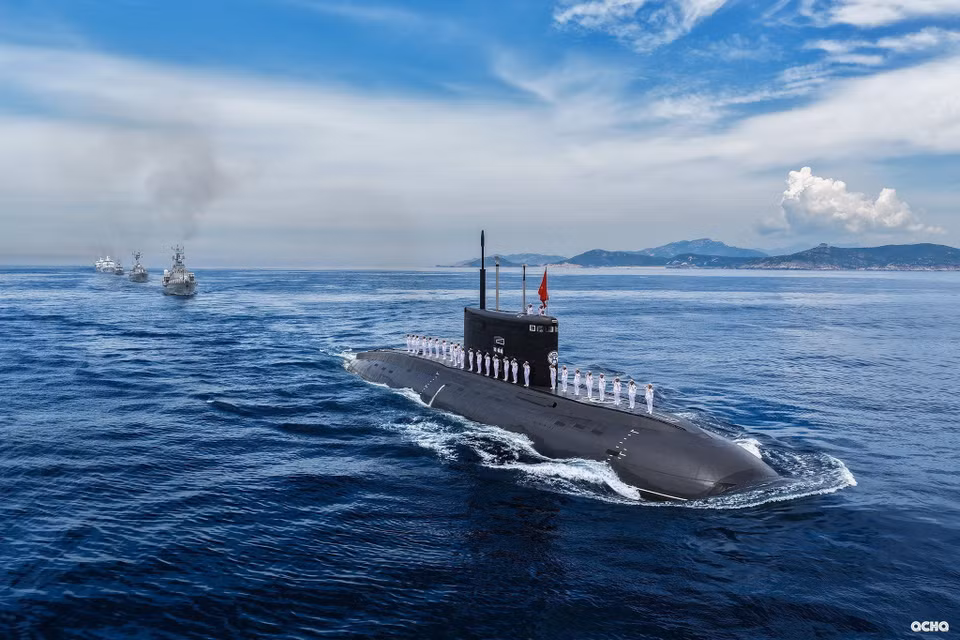 海上武装力量的海上阅兵活动令人印象深刻。图片来源：海军军种