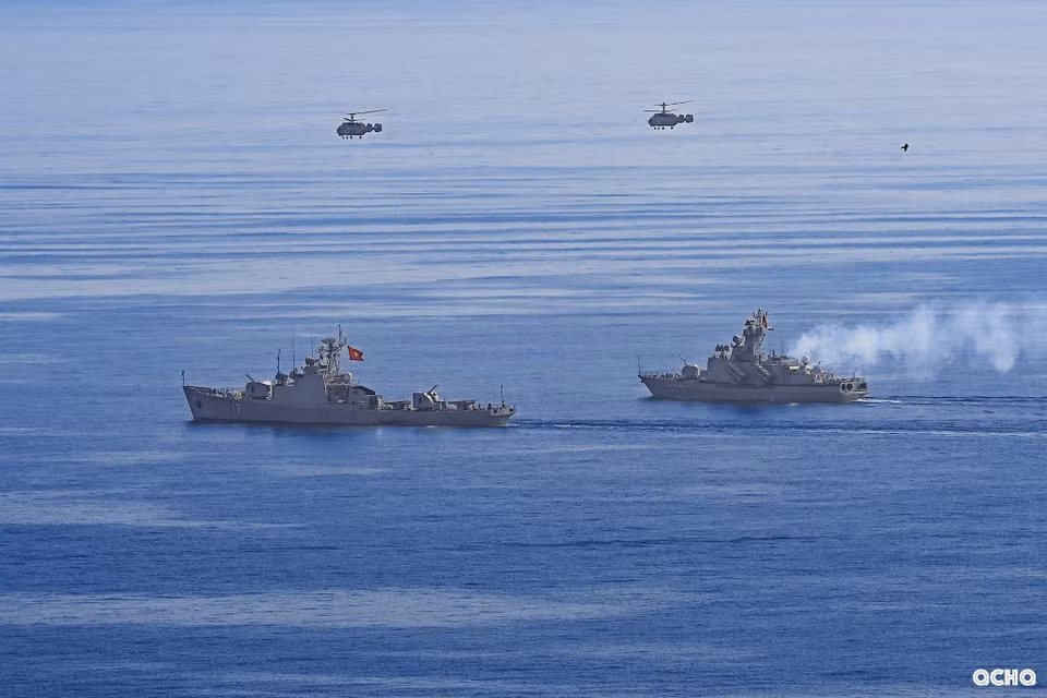 海上武装力量的海上阅兵活动令人印象深刻。图片来源：海军军种