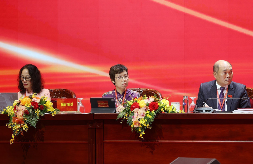 越共政府第一次代表大会(2025—2030年任期)预备会秘书组。图自越通