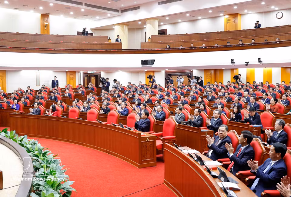 2026年3月23日上午，越南共产党第十四届中央委员会第二次全体会议在越南共产党中央委员会总部召开。图自越通社