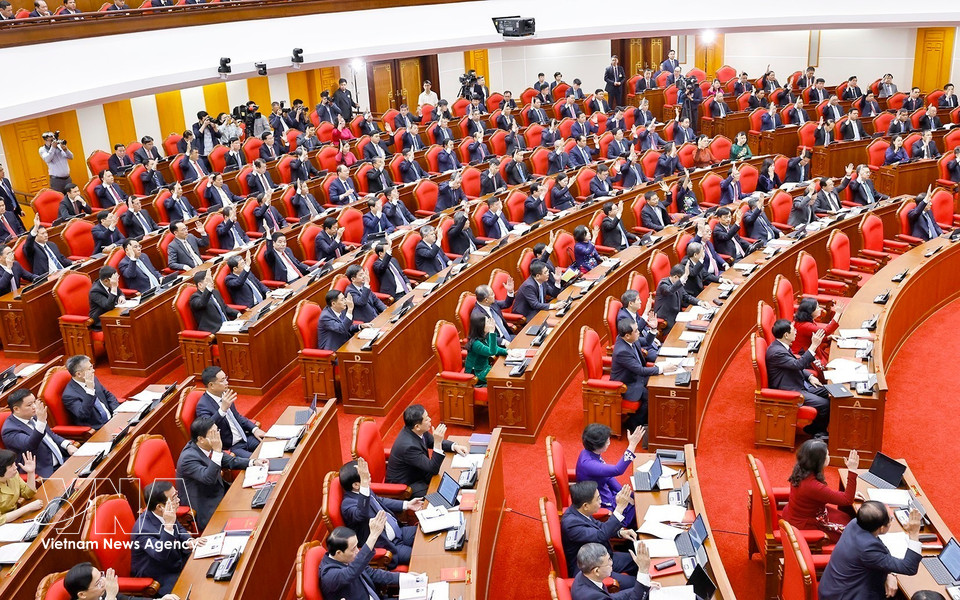 2026年3月23日上午，越南共产党第十四届中央委员会第二次全体会议在越南共产党中央委员会总部召开。图自越通社