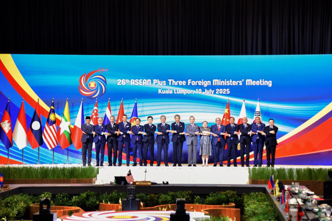 东盟与中日韩(ASEAN+3)外长会议。图自越通社 hn-asean-3.jpg