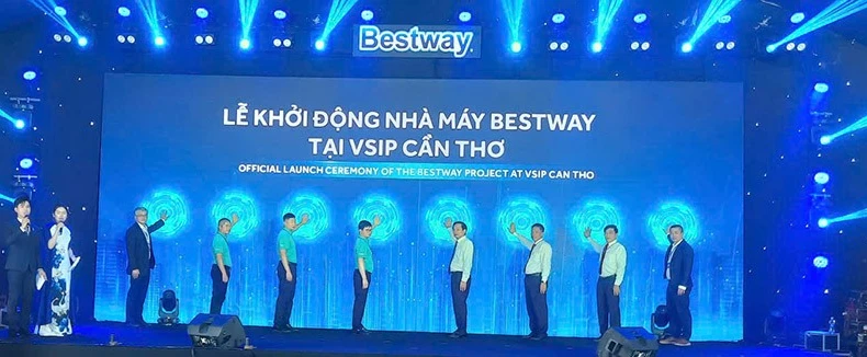 Bestway工厂项目开工仪式场景。图自baodautu.vn
