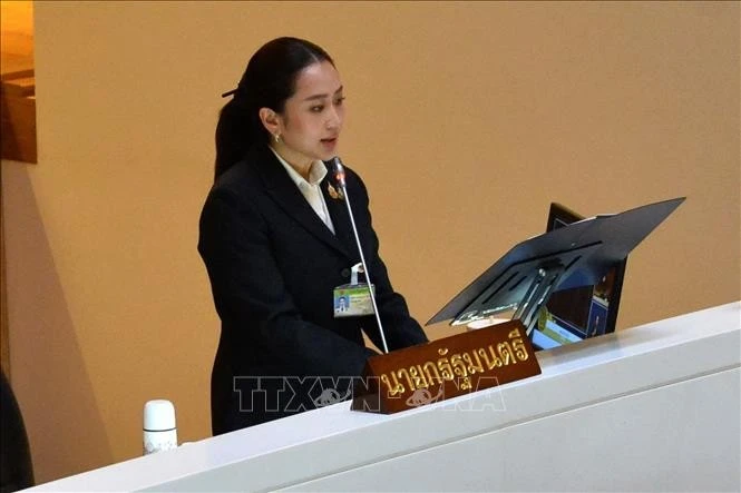 泰国前总理佩通坦。图自越通社