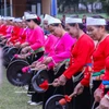 富寿省芒族锣铮演出活动。图自越通社