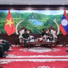 工作会谈现场。图自越通社