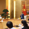 越南政府总理范明政在政府驻地主持召开越南数据平台发展会议。图自越通社