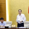 越南国会主席陈青敏主持召开宪法修宪委员会第三次会议。图自越通社