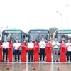  连接红河岛乡与河内市中心的新公交线路开通 。图自laodong.vn