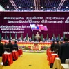 老挝人民革命党第十二次全国代表大会闭幕式。图自越通社
