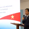 越南驻泰国大使范越雄发表讲话。图自越通社
