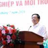 越南政府副总理胡国勇发表讲话。图自baochinhphu.vn